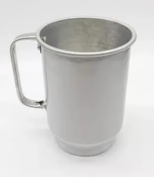 Caneca Chopp de Alumínio Prata Tarja para Sublimação - 600ml (Sem Caixinha)