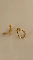 Brinco Gota Vazado com Zircônia - Banhado Ouro 18k - Foto 2