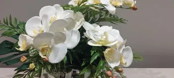 Arranjo de Orquídeas brancas com verdes - Foto 2