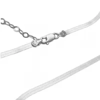 Gargantilha ômega laminada de prata - 50 cm  - 210443