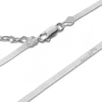  Gargantilha ômega laminada de prata - 40cm  - 210439