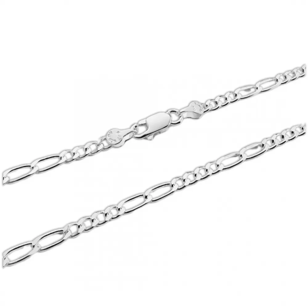 Corrente de prata 950 Grumet 4 em 2 - 70 cm - 200319 Imagem