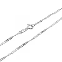 Corrente de prata 925 Singapura - 45 cm - 210129