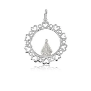 Pingente de prata 950 - Nª  S.  Aparecida - 250808