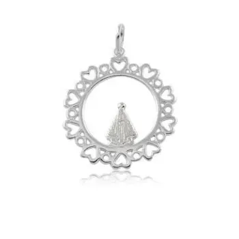 Pingente de prata 950 - Nª  S.  Aparecida - 250808