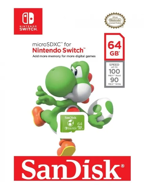 Memória SanDisk 64GB microSDXC-Card - Nintendo Switch