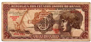 C112 - 5 Cruzeiros - Série 081 - Índio - Data: 1962 - MBC