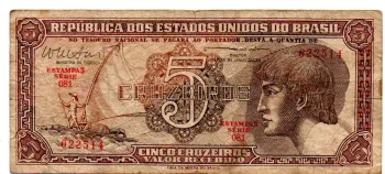 C112 - 5 Cruzeiros - Série 081 - Índio - Data: 1962 - BC