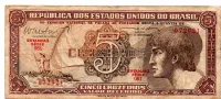 C112 - 5 Cruzeiros - Série 081 - Índio - Data: 1962 - MBC