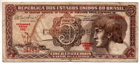 C112 - 5 Cruzeiros - Série 082 - Índio - Data: 1962 - BC