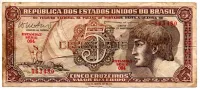 C112 - 5 Cruzeiros - Série 084 - Índio - Data: 1962 - BC