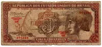 C112 - 5 Cruzeiros - Série 086 - Índio - Data: 1962 - UTG