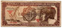 C112 - 5 Cruzeiros - Série 086 - Índio - Data: 1962 - BC