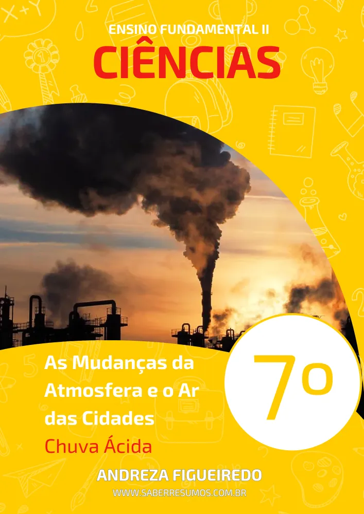 076 - Ciências - As Mudanças da Atmosfera e o Ar das Cidades - Chuva Ácida - 7º ano - PDF com 7 páginas