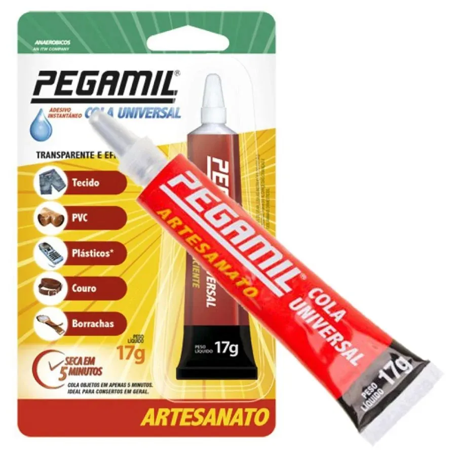 COLA UNIVERSAL ARTESANATO 17g -PEGAMIL Imagem