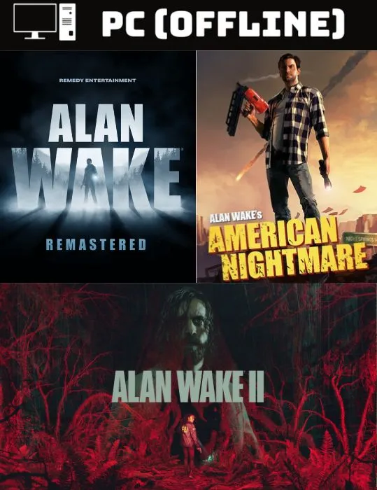  Alan Wake 2 Pc + Alan Wake Remaster Pc + Alan Wake American Nightmare Pc 
