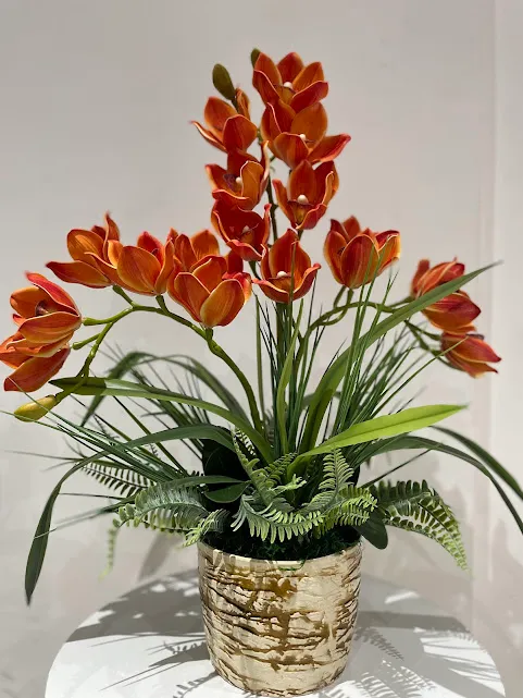 Arranjo Orquídea Laranja Mescla 