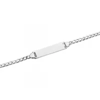 Pulseira de prata infantil com chapa  - 240610