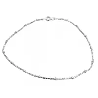  Pulseira de prata - Veneziana Bolinhas - PUL1290 - Foto 2
