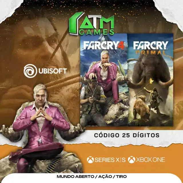 Far Cry 4 + Far Cry Primal - Código 25 Dígitos  