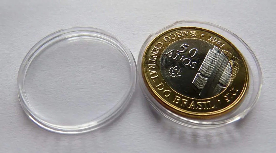 Moeda 1 Real Comemorativa Aos 50 Anos Banco Central MBC Imagem