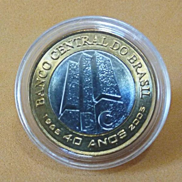 Moeda 1 Real Comemorativa Aos 40 Anos Banco Central MBC