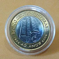 Moeda 1 Real Comemorativa Aos 40 Anos Banco Central MBC