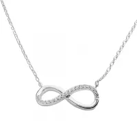  Choker de Prata Alta - Infinito com Pedras - CL229