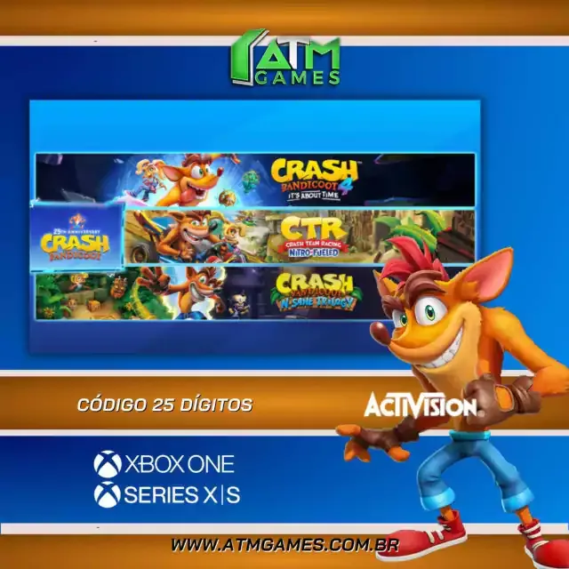 Crash Bandicoot™ Pacote de Crashiversário - Código 25 Dígitos  