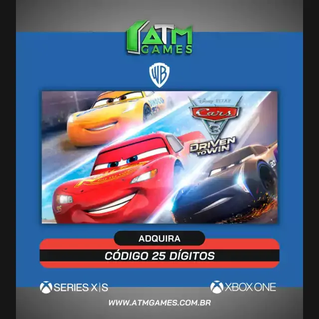 Carros 3: Correndo para Vencer - Código 25 Dígitos  