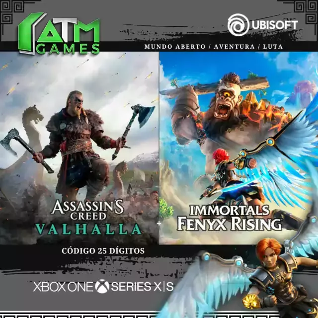 Assassin’s Creed® Valhalla + Immortals Fenyx Rising™ - Código 25 Dígitos   Imagem