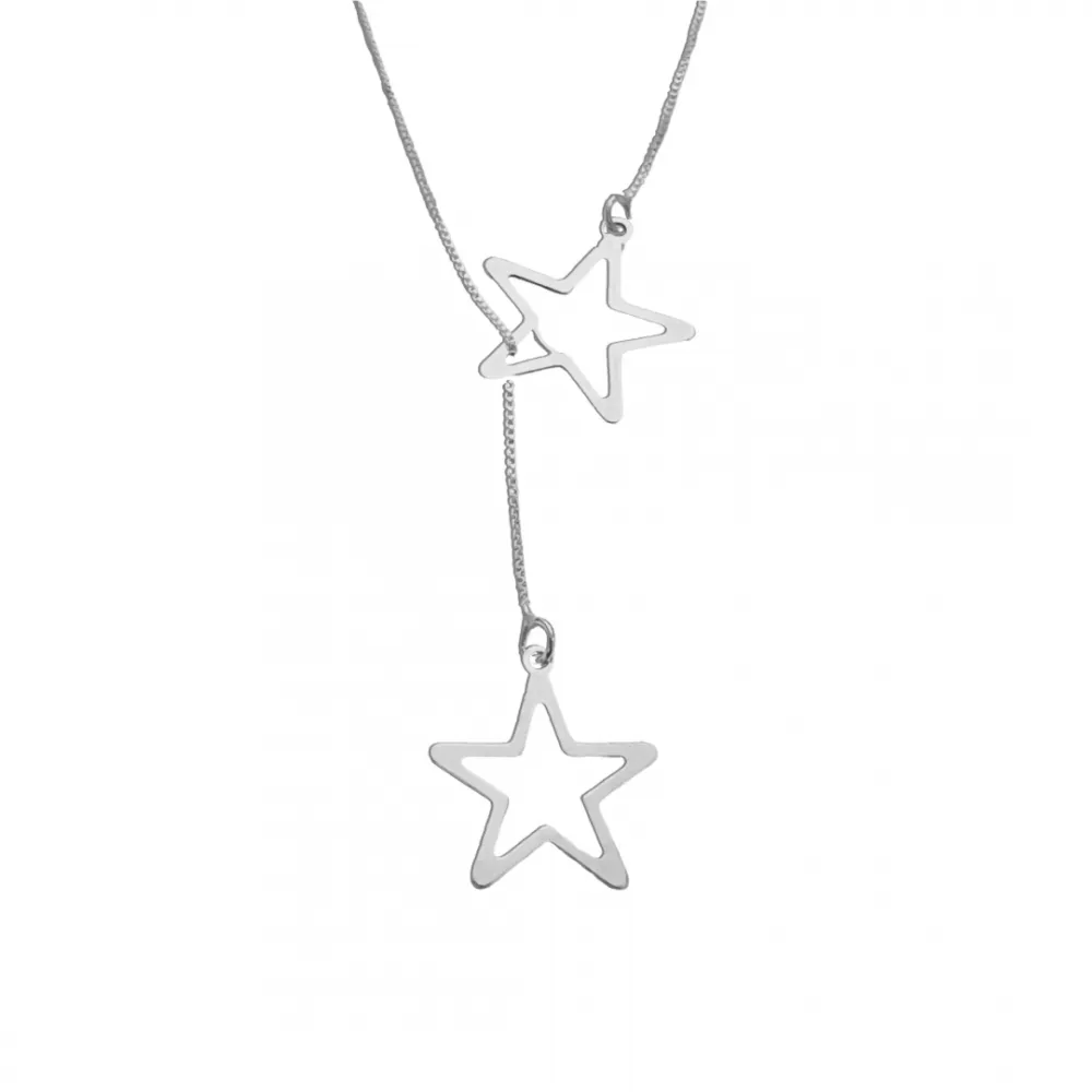 Colar de prata 950 estrelas - GV162
