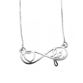 Colar de prata infinito FÉ- GV142