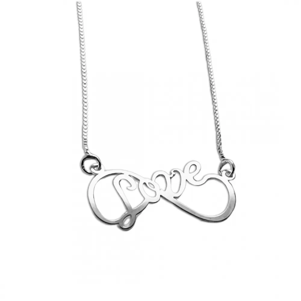 Colar de prata infinito LOVE- GV121 Imagem