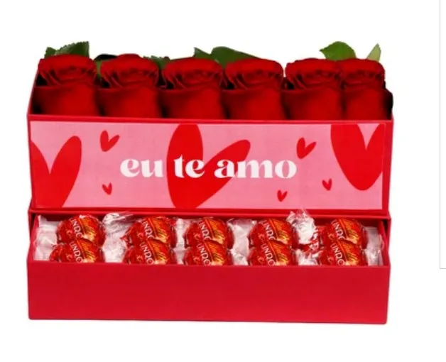 Cx. Baby Chandon Cachepot C/ Gaveta P/ 12 Bombons S/ Tampa - Com personalização eu te amo Imagem