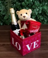 Cx Press Kit Love - Com personalização Love e coração em silk - Tampa e fundo Cartonagem - Foto 3