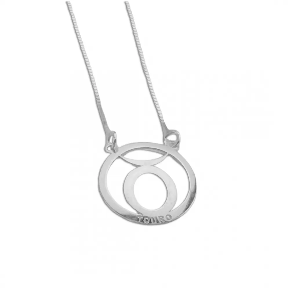 Colar signo de prata 925 Touro  - GV130 Imagem