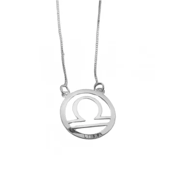  Colar signo de prata 925 Libra - GV135