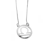 Colar signo de prata 925 Libra - GV135