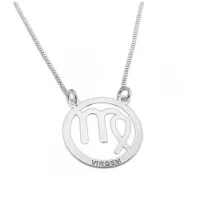  Colar signo de prata 925 Virgem  - GV134