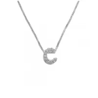 Colar de prata alta 925 letra C cravejada 251712