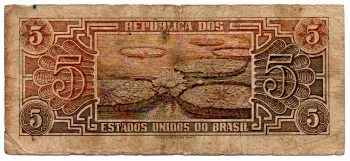 C112 - 5 Cruzeiros - Série 090 - Índio - Data: 1962 - R - Foto 2