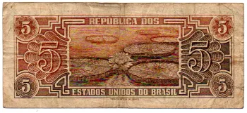 C112 - 5 Cruzeiros - Série 090 - Índio - Data: 1962 - BC - Foto 2