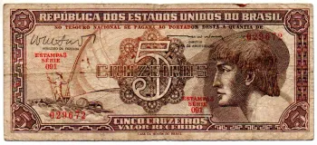 C112 - 5 Cruzeiros - Série 091 - Índio - Data: 1962 - BC