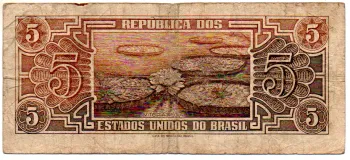 C112 - 5 Cruzeiros - Série 091 - Índio - Data: 1962 - BC - Foto 2