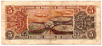 C112 - 5 Cruzeiros - Série 092 - Índio - Data: 1962 - BC - Foto 2