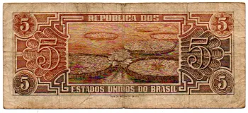 C112 - 5 Cruzeiros - Série 093 - Índio - Data: 1962 - BC - Foto 2