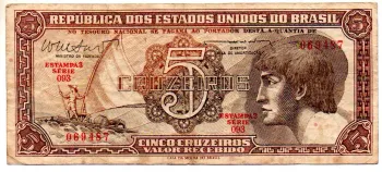 C112 - 5 Cruzeiros - Série 093 - Índio - Data: 1962 - MBC