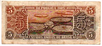 C112 - 5 Cruzeiros - Série 093 - Índio - Data: 1962 - MBC - Foto 2