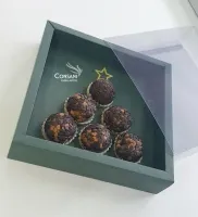  Gaveta Dobradura C/ berço Árvore de Natal 6 doces - Tampa Transp. e Fundo Simples